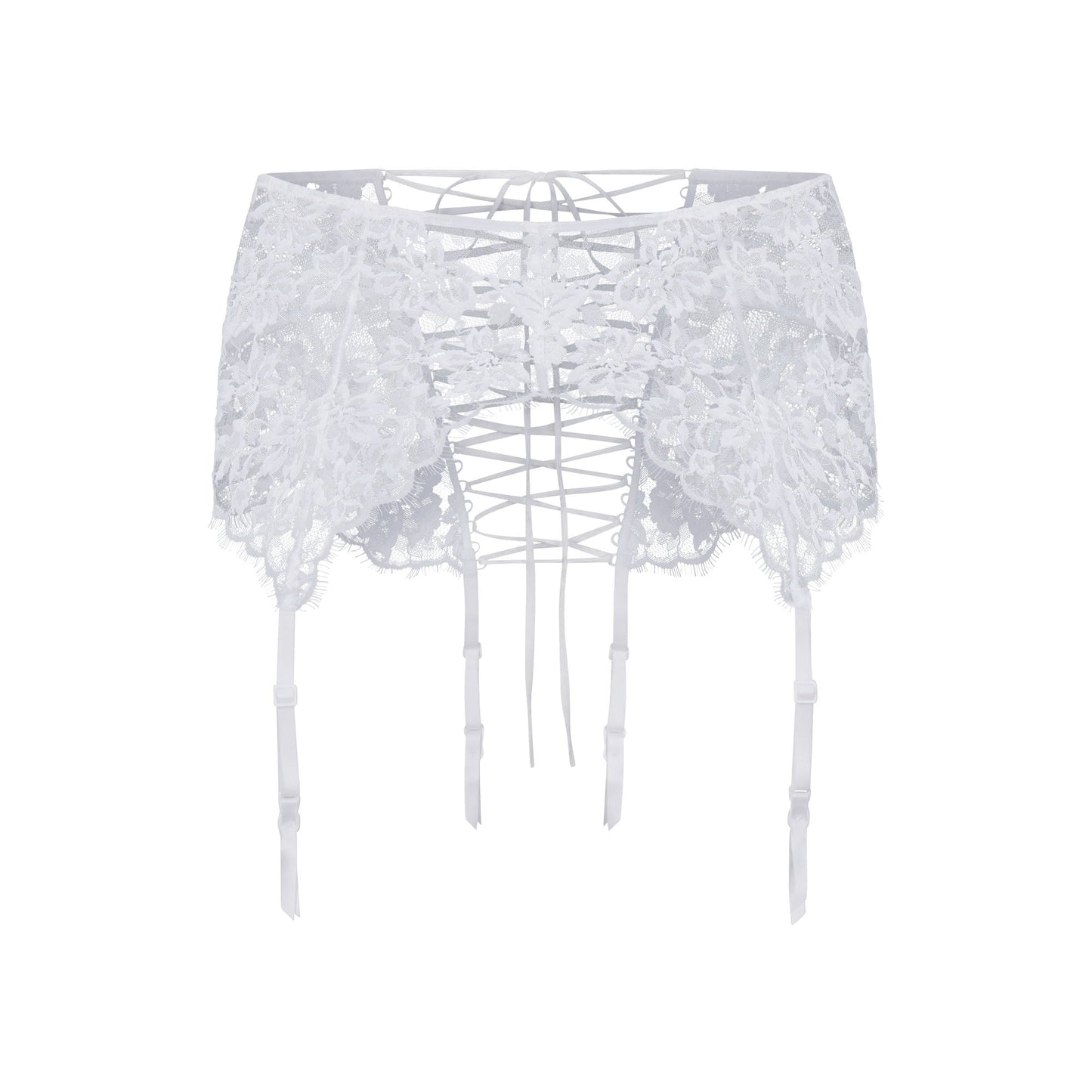 SKIMS LACE GARTER SKIRT | SNOW