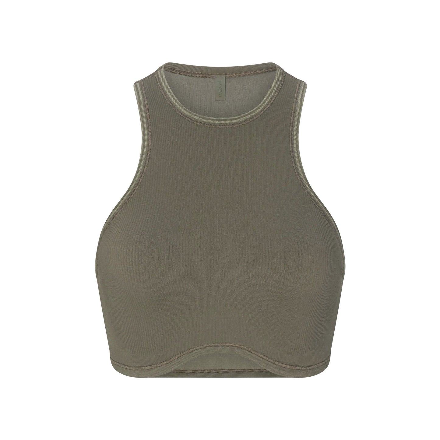 NikeSKIMS RIBBED SEAMLESS RACER FRONT BRA | DUSTY OAKMOSS