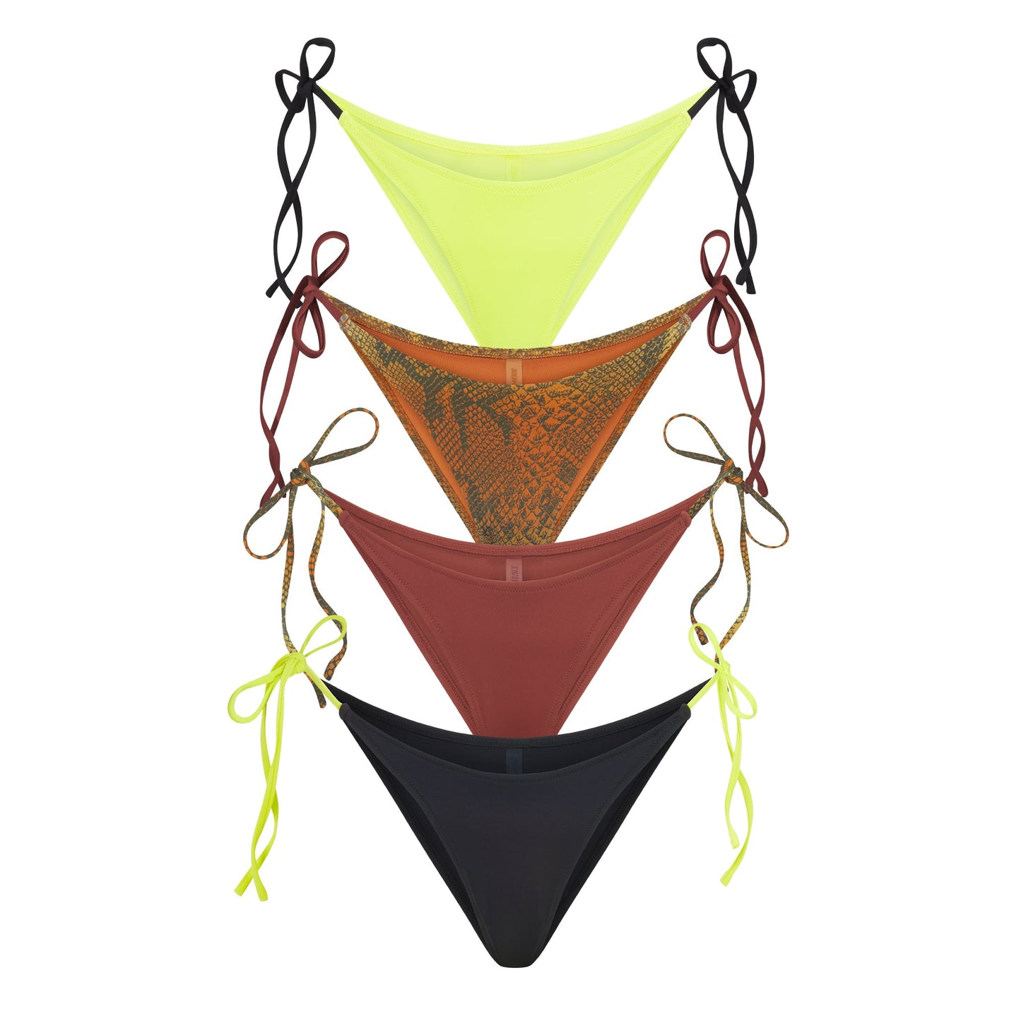 SIGNATURE SWIM DIPPED TIE BIKINI BOTTOM 4-PACK | OMBRE SNAKE MULTI