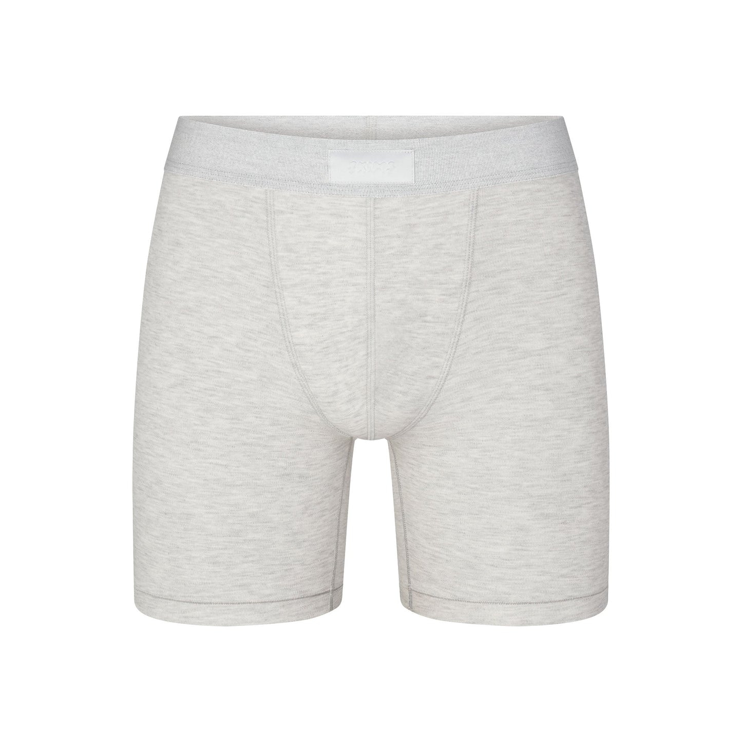 SKIMS COTTON MENS 5" BOXER BRIEF | LIGHT HEATHER GREY