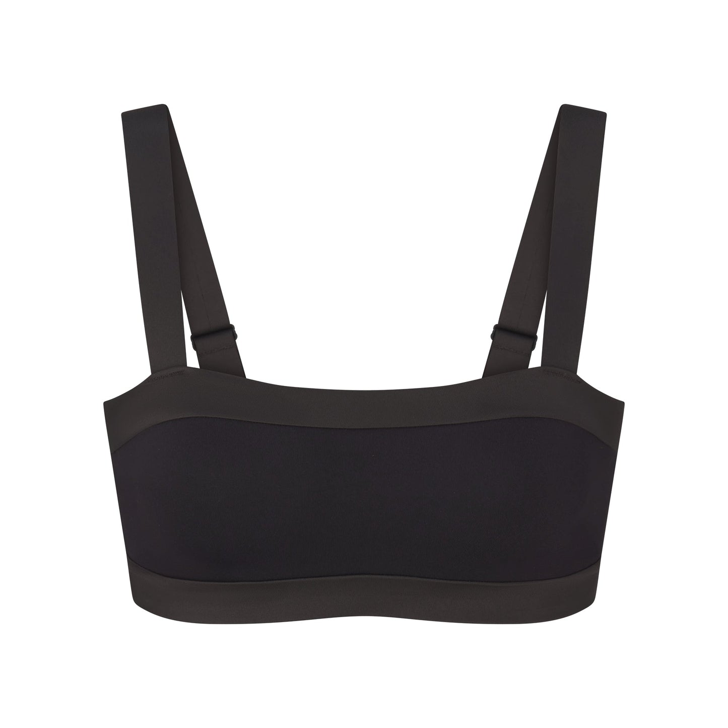 NikeSKIMS MATTE SHINE MIX STRAIGHT NECK BRA | OBSIDIAN AND IGNEOUS