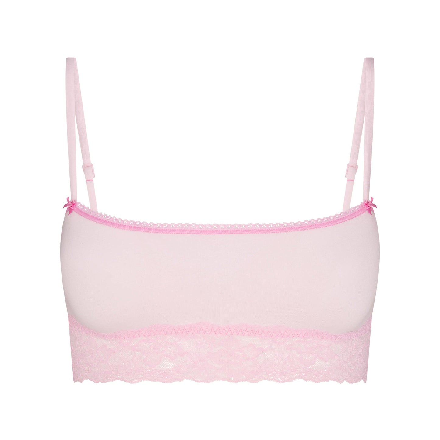 LIGHTWEIGHT COTTON STRAIGHT NECK BRALETTE | CHERRY BLOSSOM TONAL