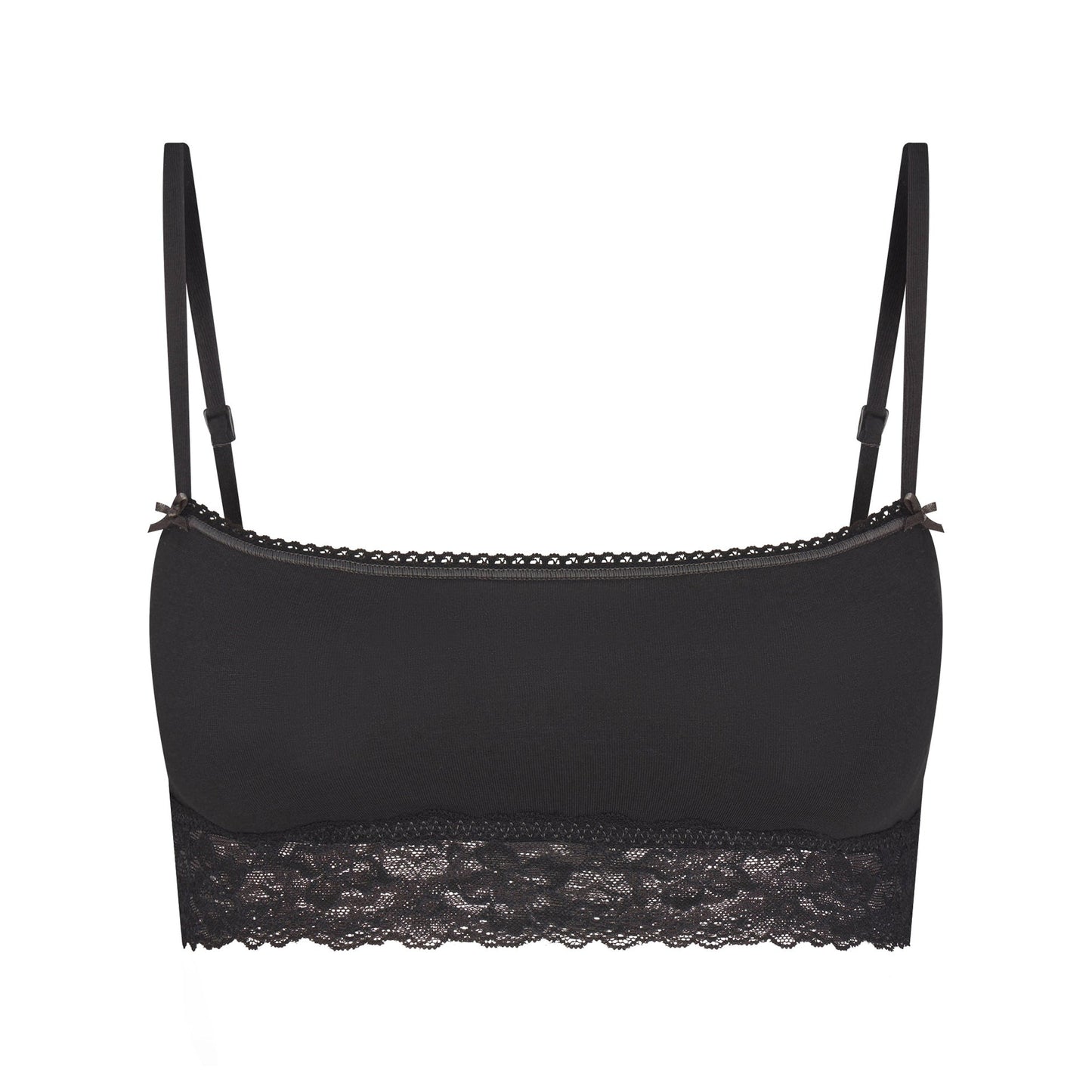 LIGHTWEIGHT COTTON STRAIGHT NECK BRALETTE | SOOT TONAL