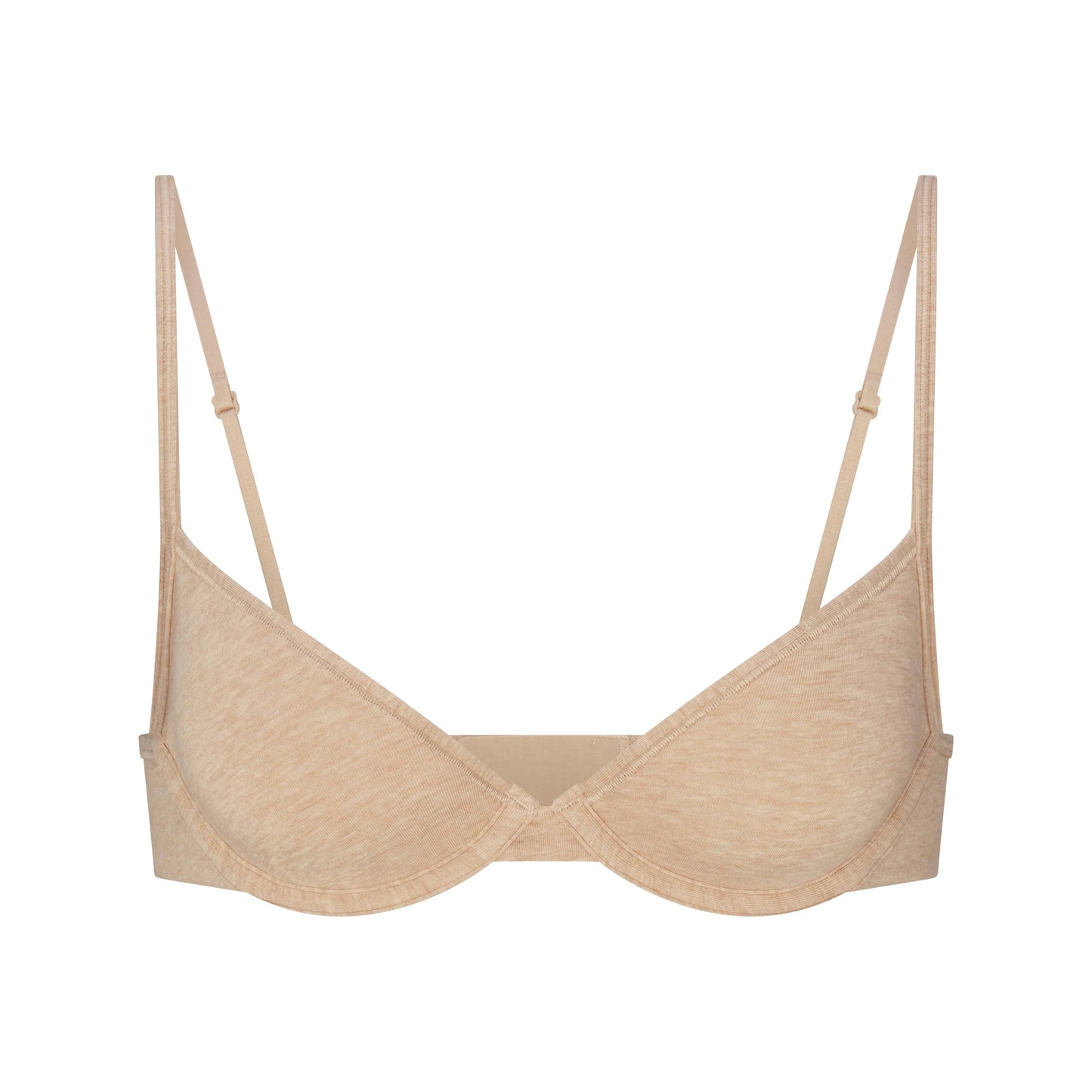 EVERYDAY COTTON UNLINED DEMI BRA | CLAY HEATHER