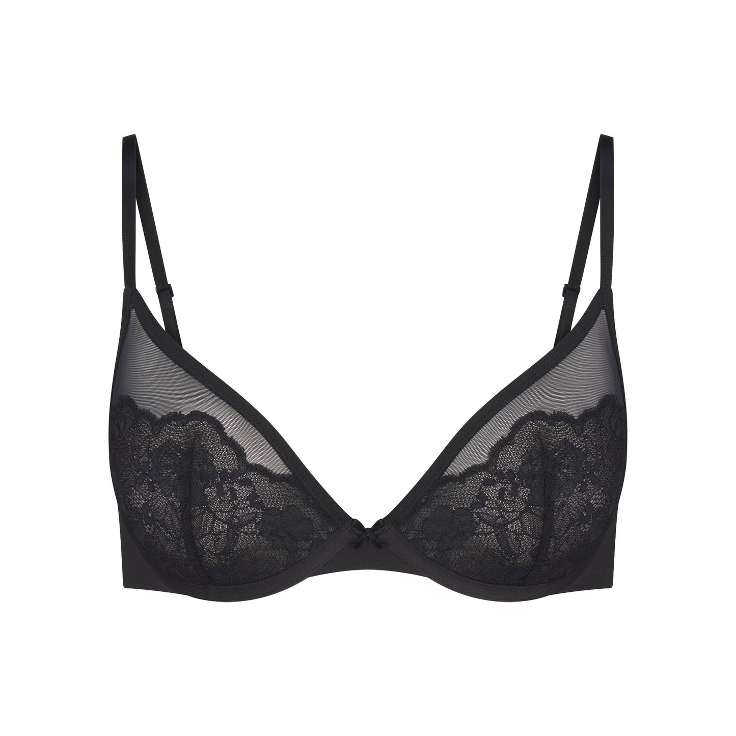 SKIMS LACE UNLINED DEMI BRA | ONYX