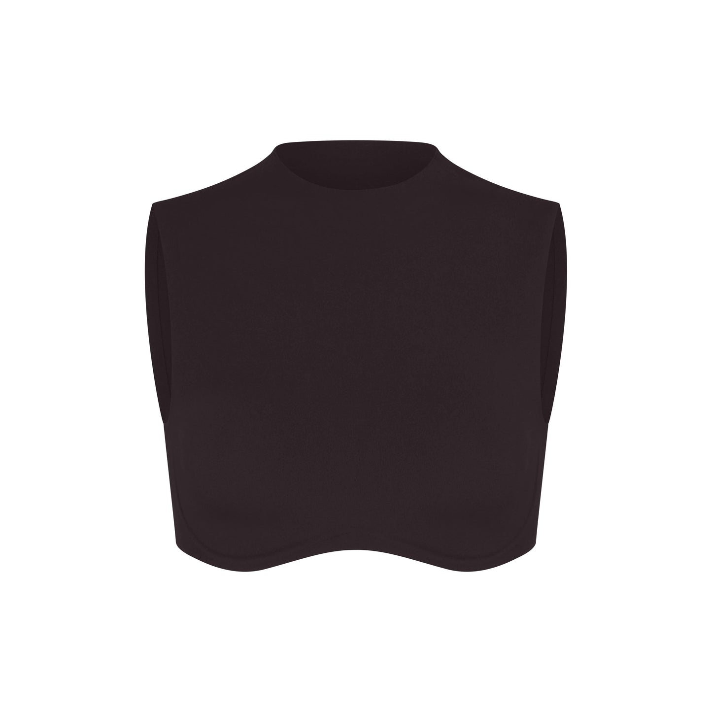 NikeSKIMS STUDIO STRETCH MOCK NECK BRA TOP | DARK ROAST
