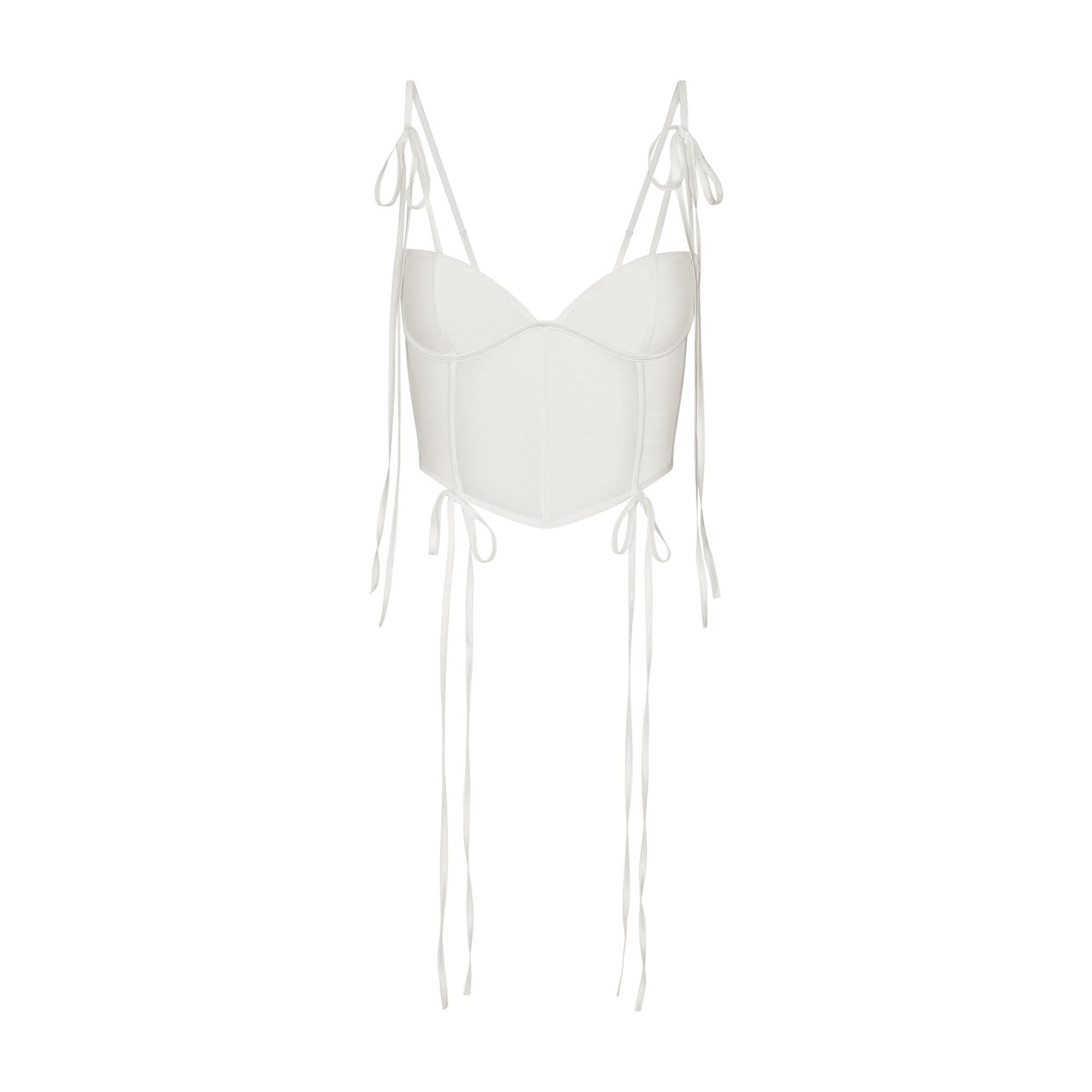 ULTRA FINE MESH BOW CORSET | IVORY