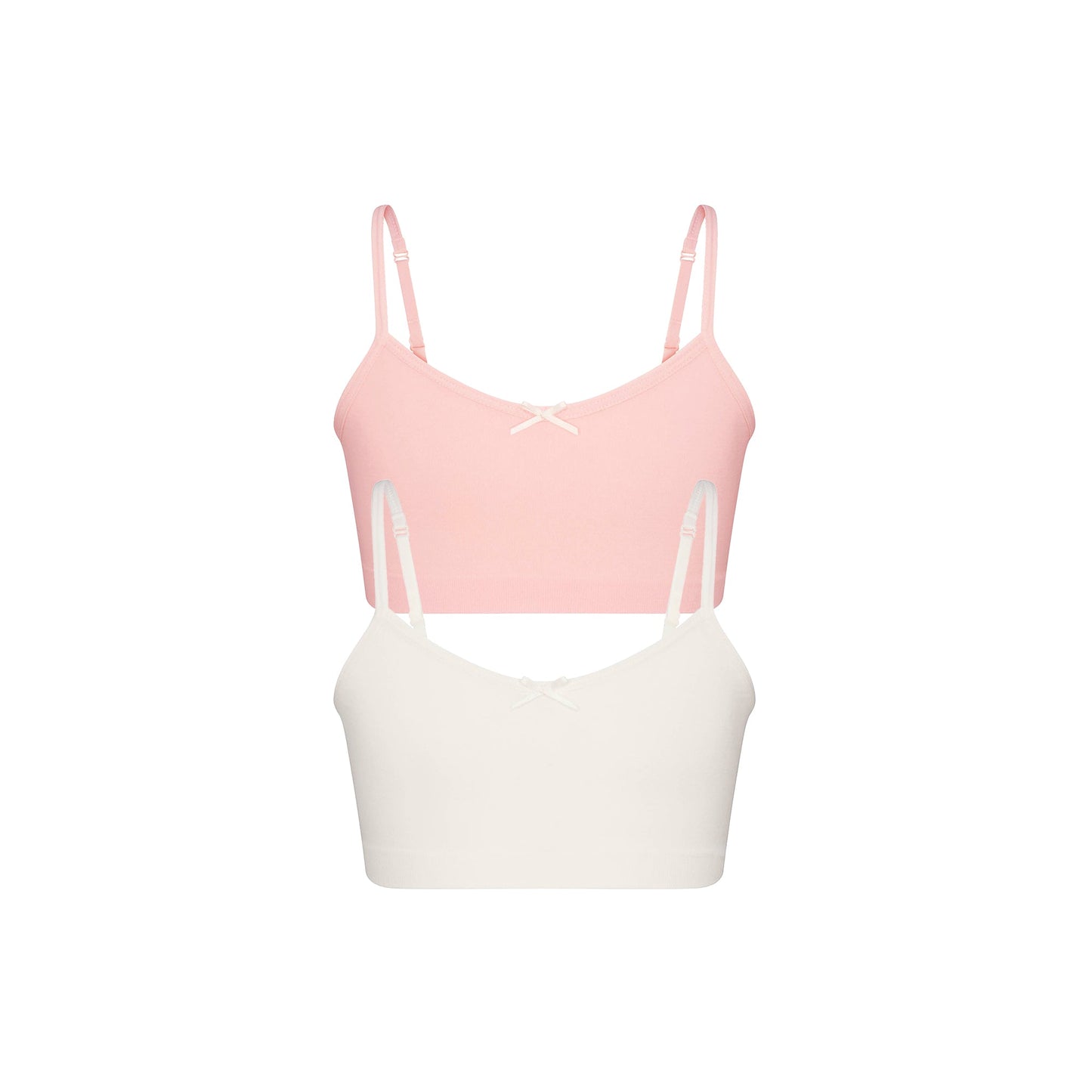 COTTON SEAMLESS JUNIORS BRALETTE 2-PACK | MARBLE AND BALLET