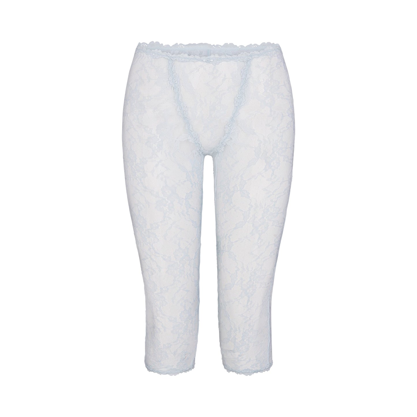 STRETCH LACE CAPRI | POWDER BLUE