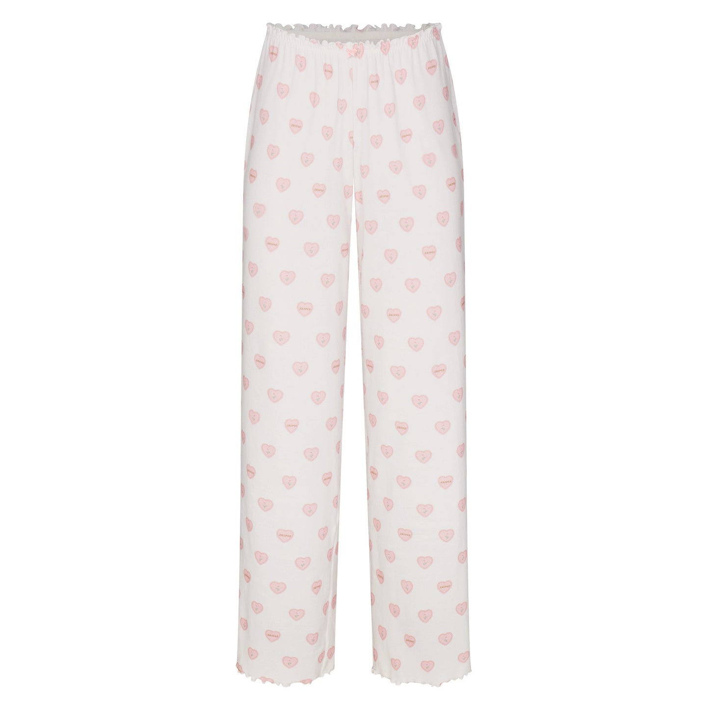 LOGO POINTELLE STRAIGHT LEG PANT | SNOW LACE HEARTS