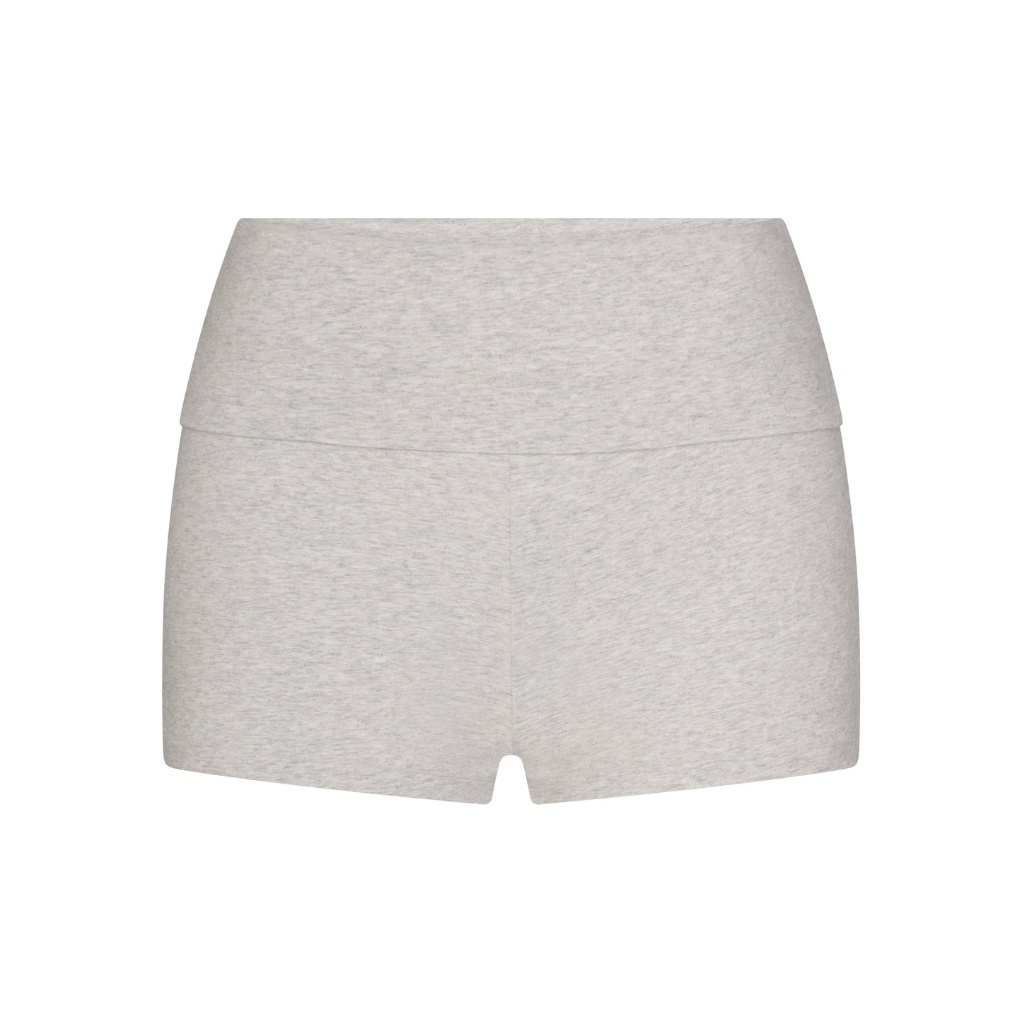 COTTON JERSEY FOLDOVER SHORT | LIGHT HEATHER GREY