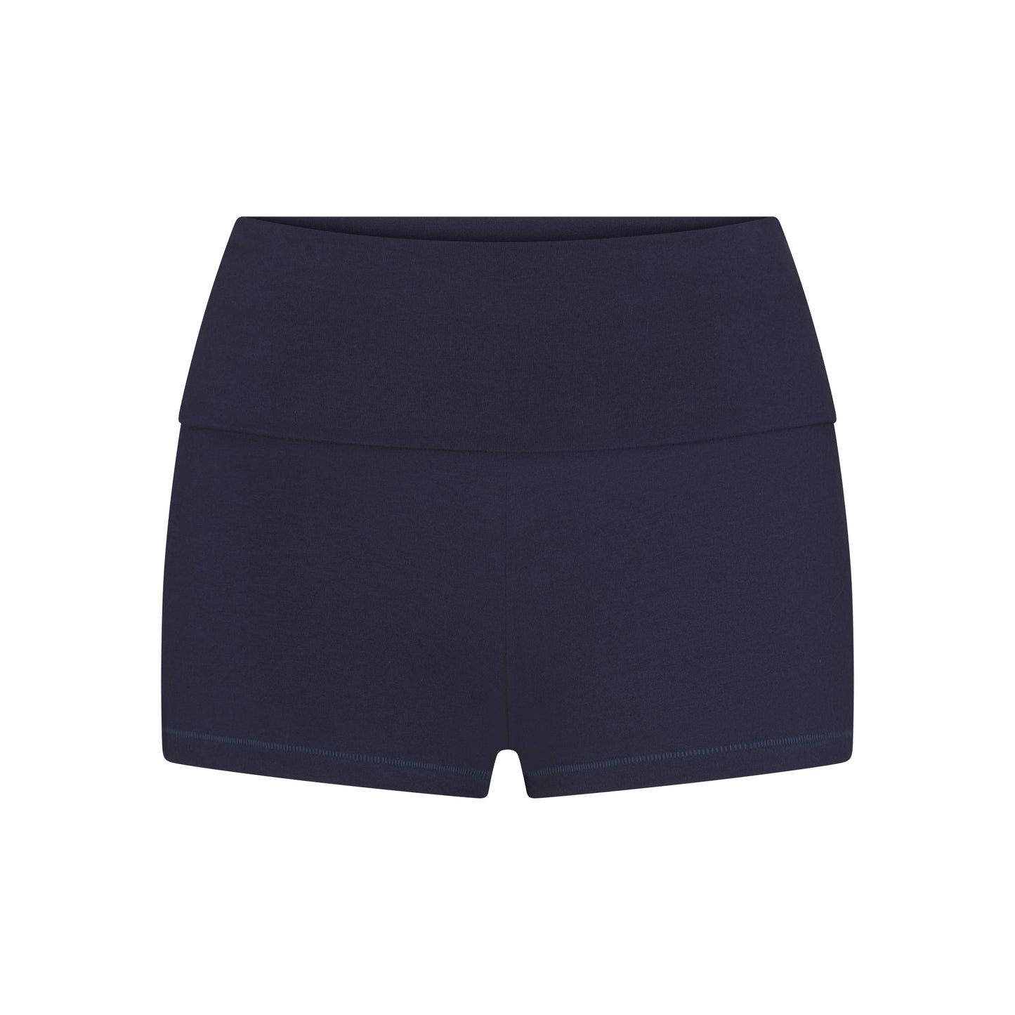 COTTON JERSEY FOLDOVER SHORT | NAVY