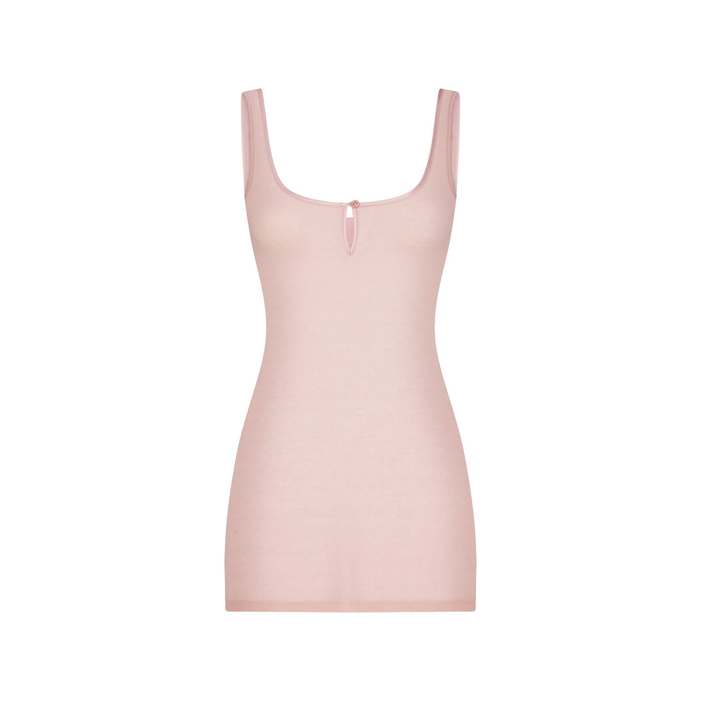 SHEER RIB MINI SLIP DRESS | MORGANITE