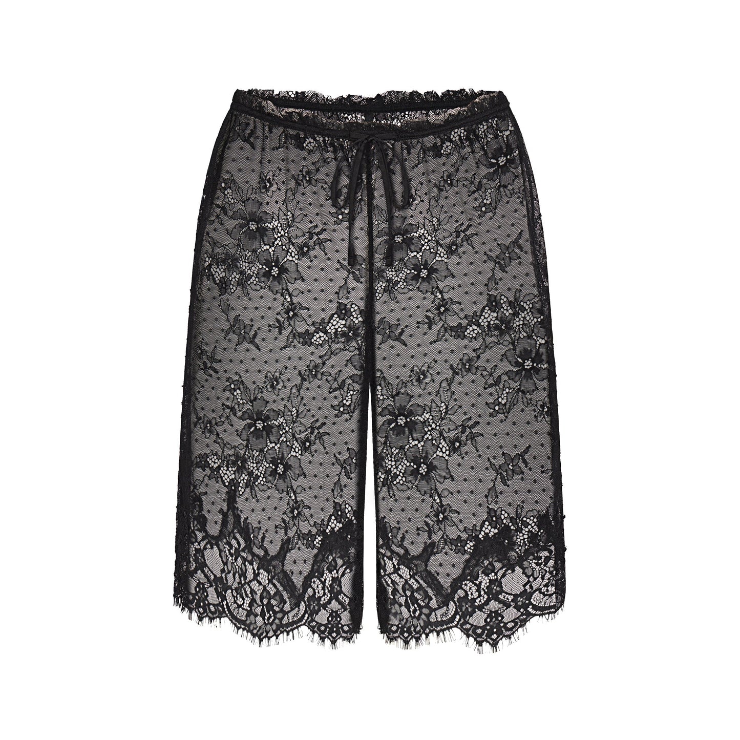 ULTRA FINE LACE LONG SHORT | OBSIDIAN
