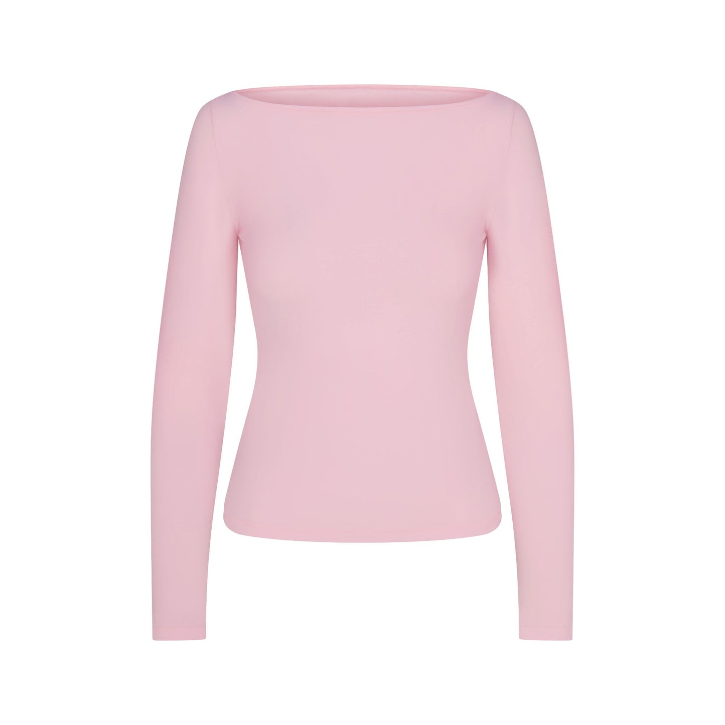 COTTON JERSEY LONG SLEEVE BOATNECK TOP | CHERRY BLOSSOM