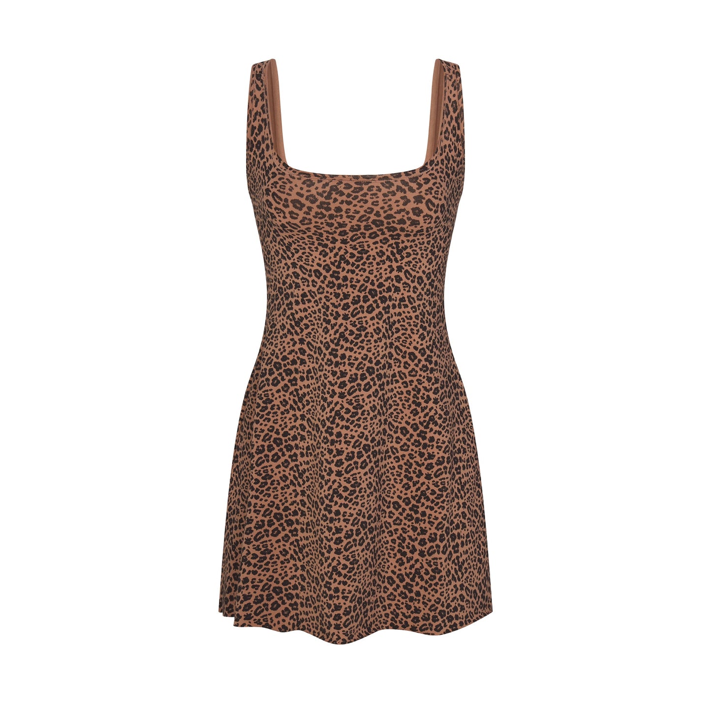 COTTON JERSEY MINI DRESS | SIENNA NATURAL LEOPARD