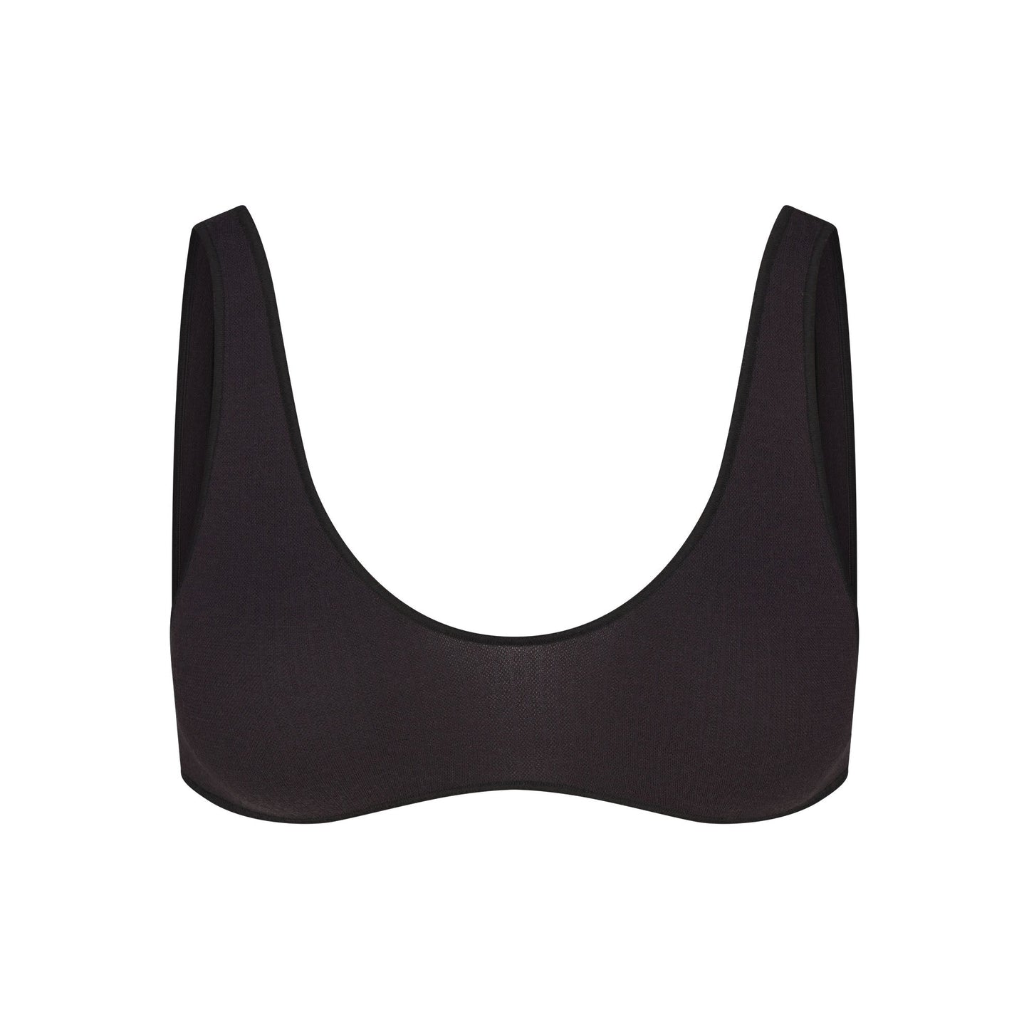 WOOL RIB BRALETTE | OBSIDIAN