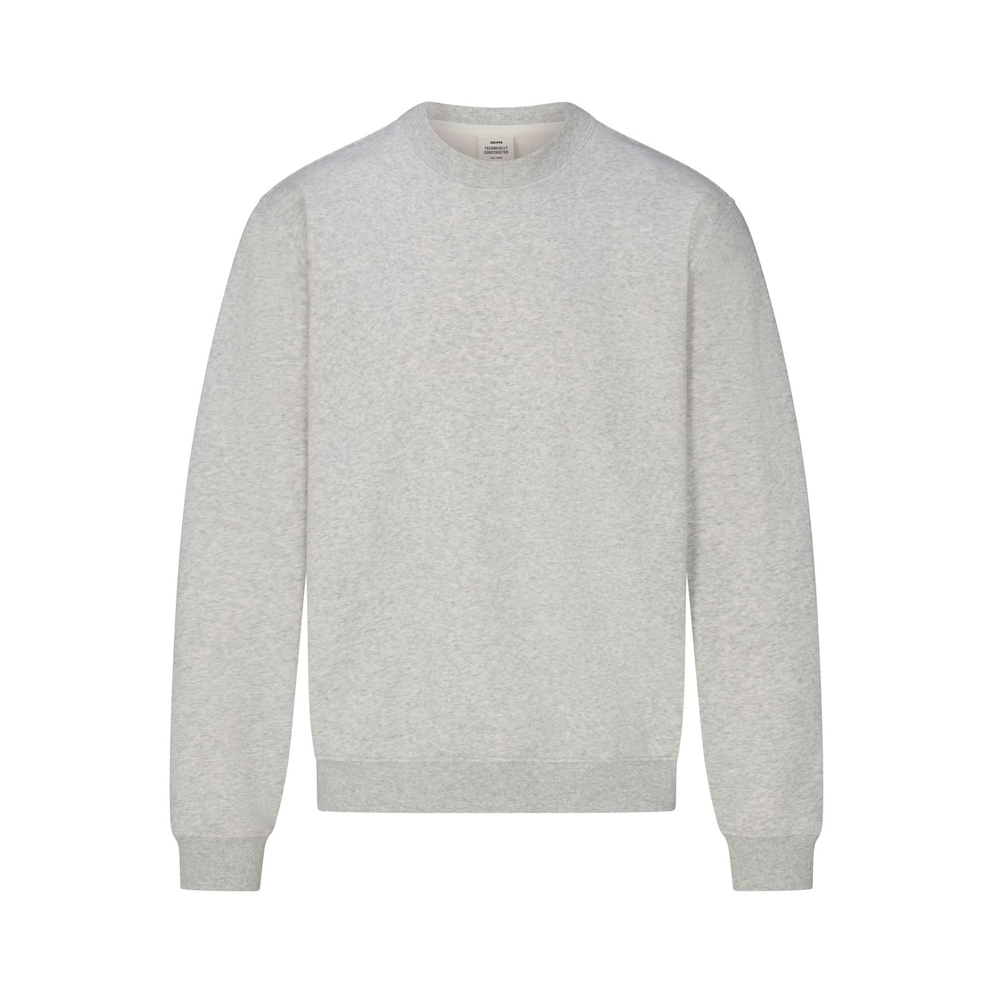 FLEECE LOUNGE MENS RELAXED HIGH CREWNECK | LIGHT HEATHER GREY