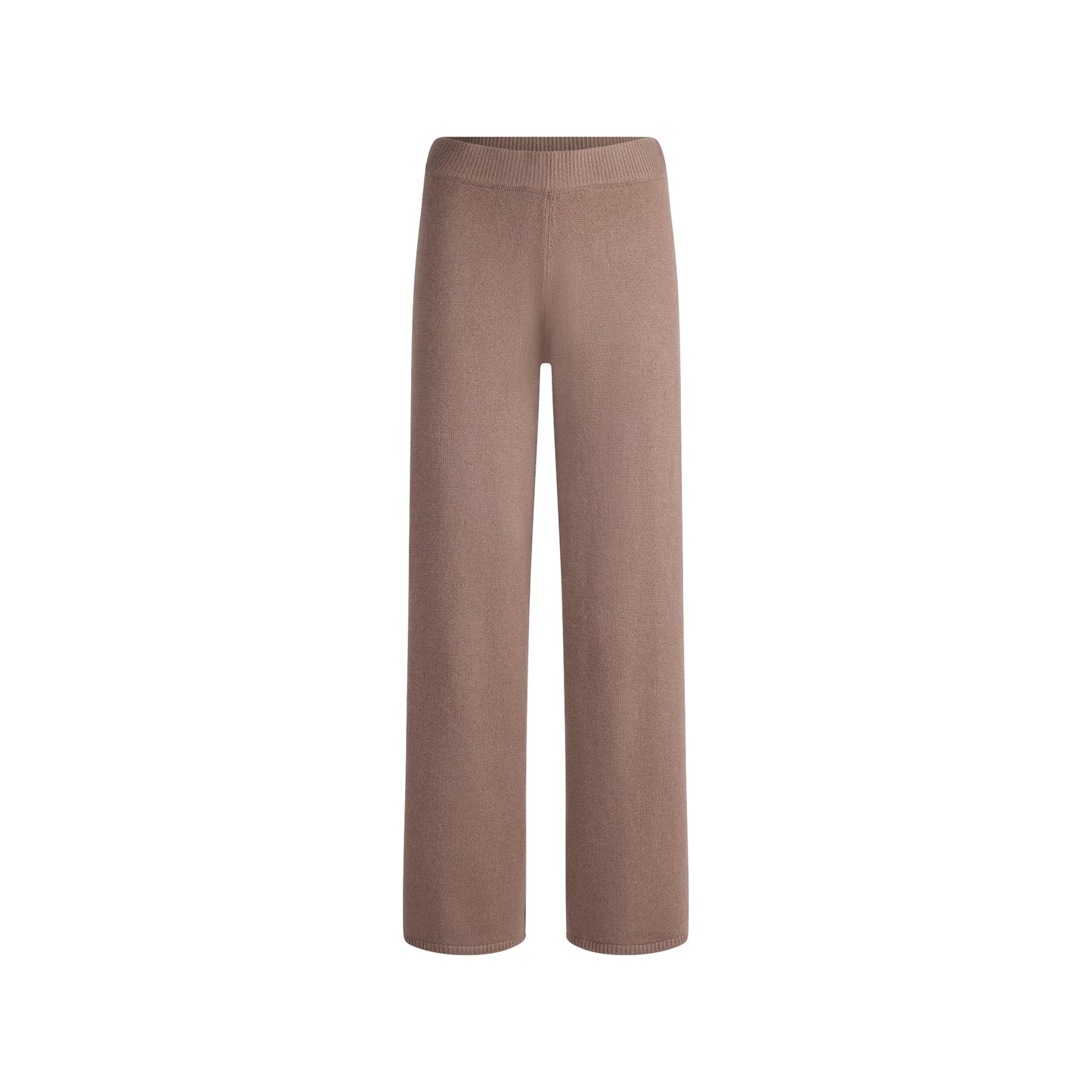 CASHMERE WIDE LEG PANT | UMBER