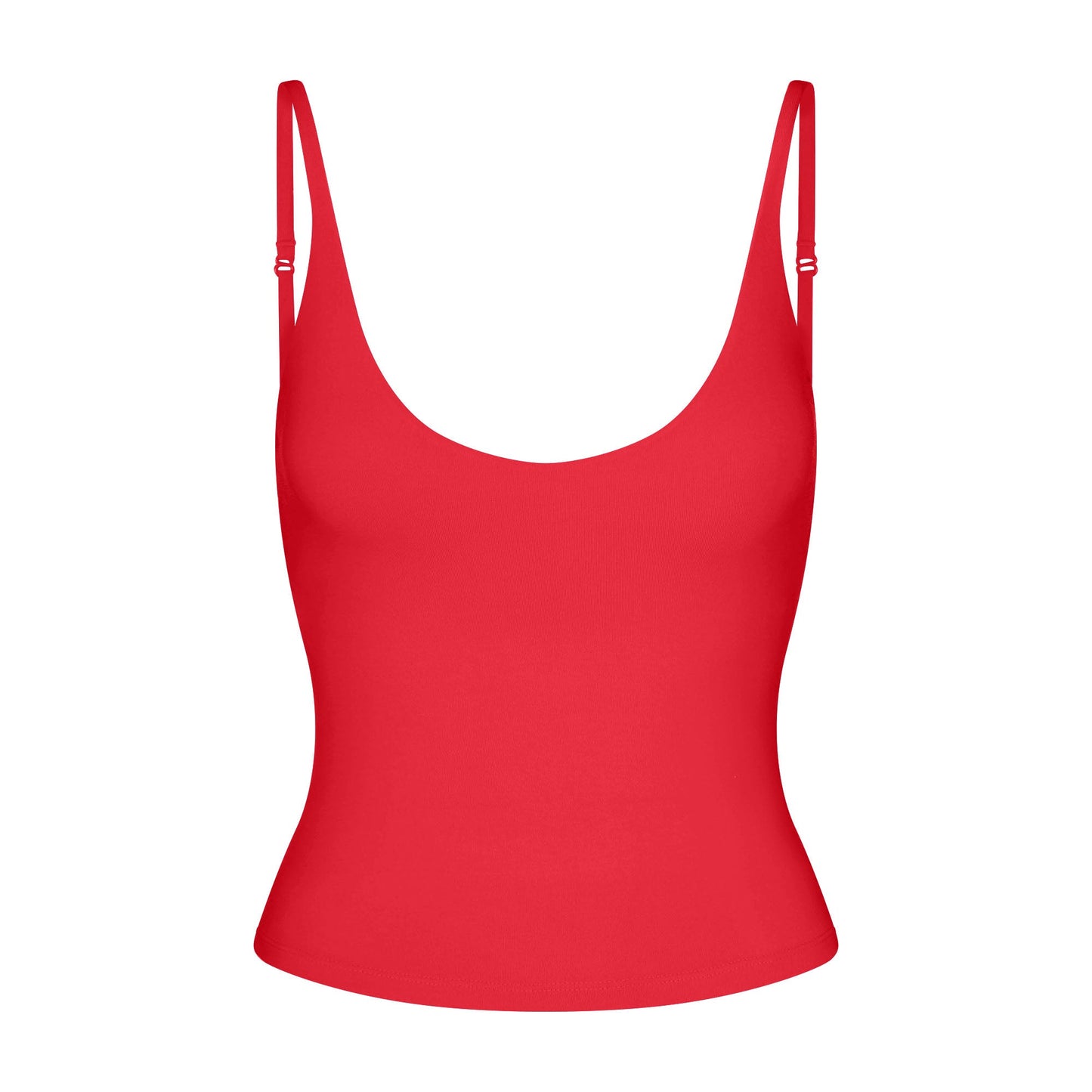SMOOTH LAYERS SCOOP NECK CAMI | CARMINE
