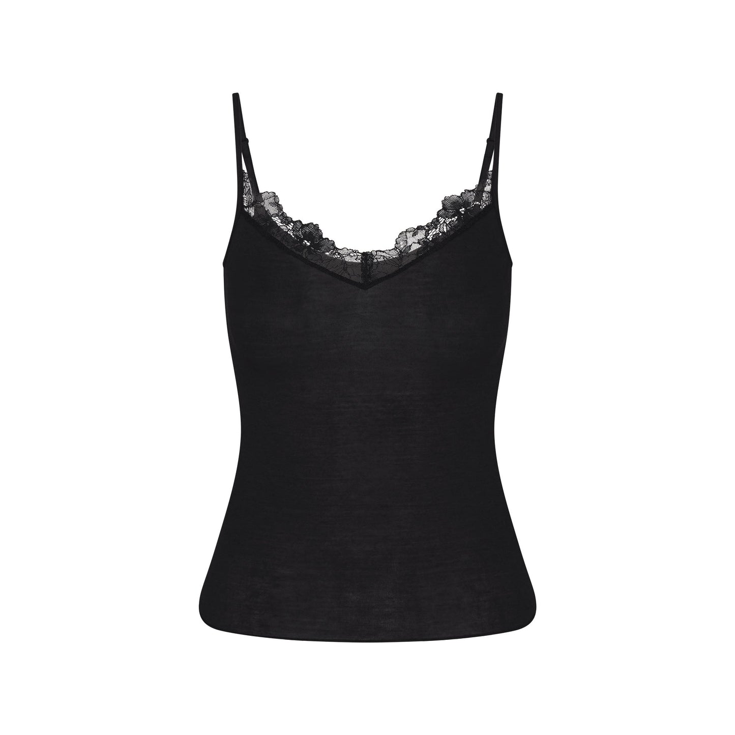 SHEER MODAL LACE CAMI | ONYX