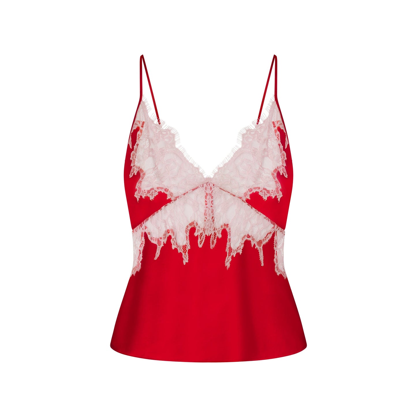 SILK LACE CAMI | RUBY CONTRAST