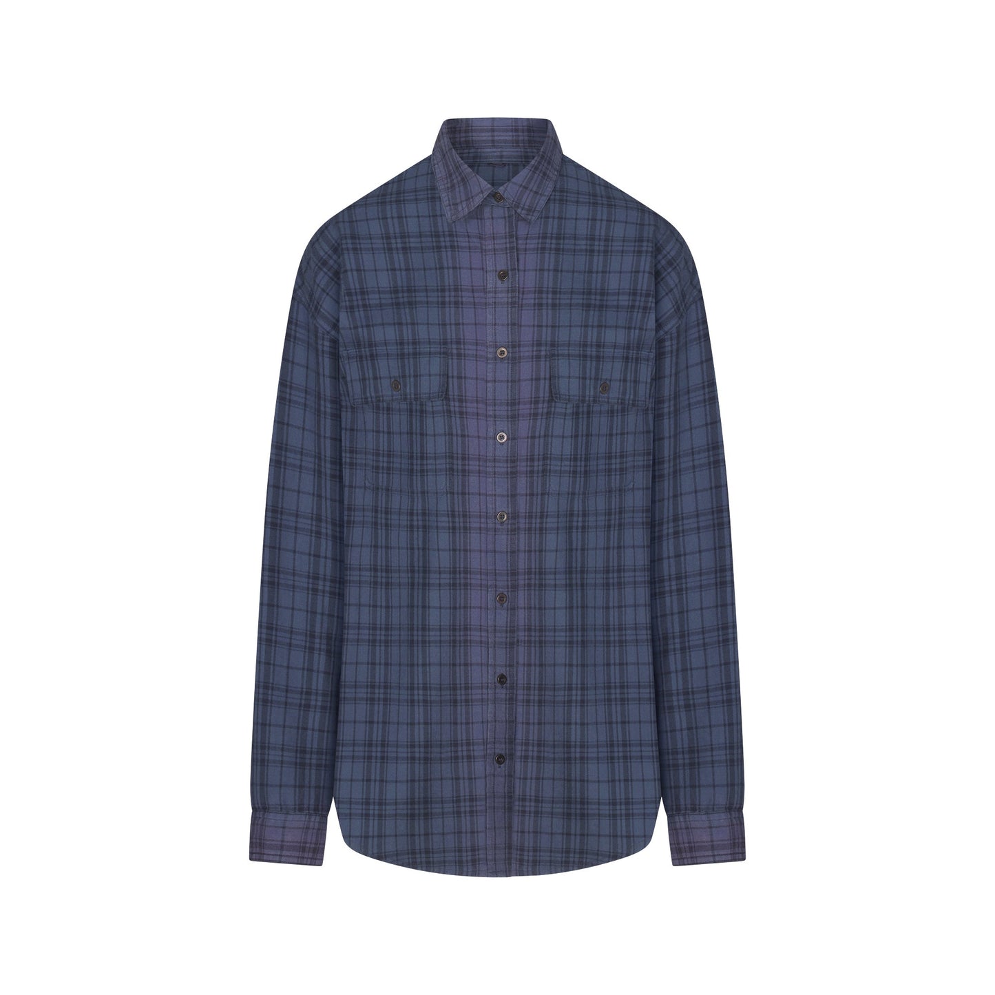 WASHED FLANNEL OVERSIZED SHIRT | GRAPHITE PLAID