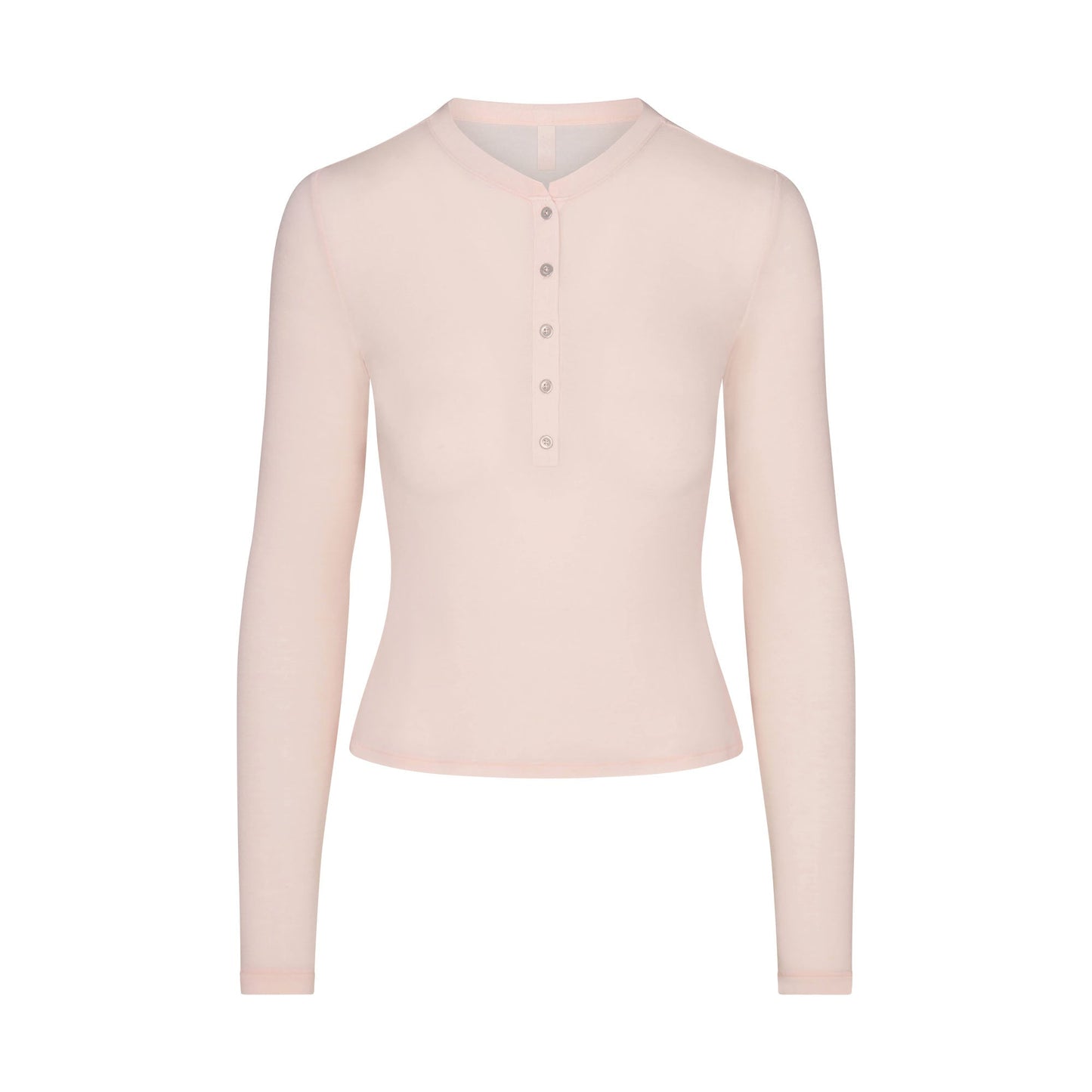 SHEER MODAL CREWNECK HENLEY | PRIMROSE