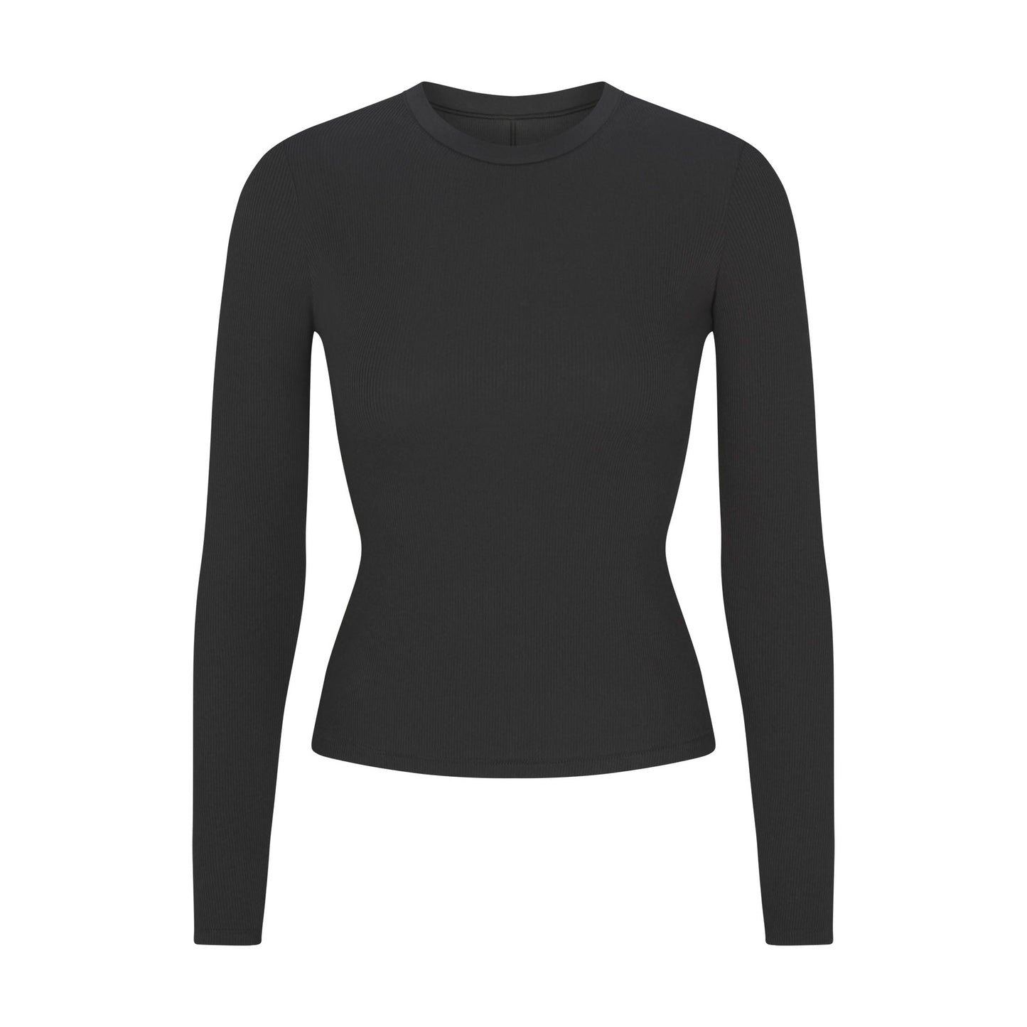 COTTON RIB LONG SLEEVE T-SHIRT | SOOT