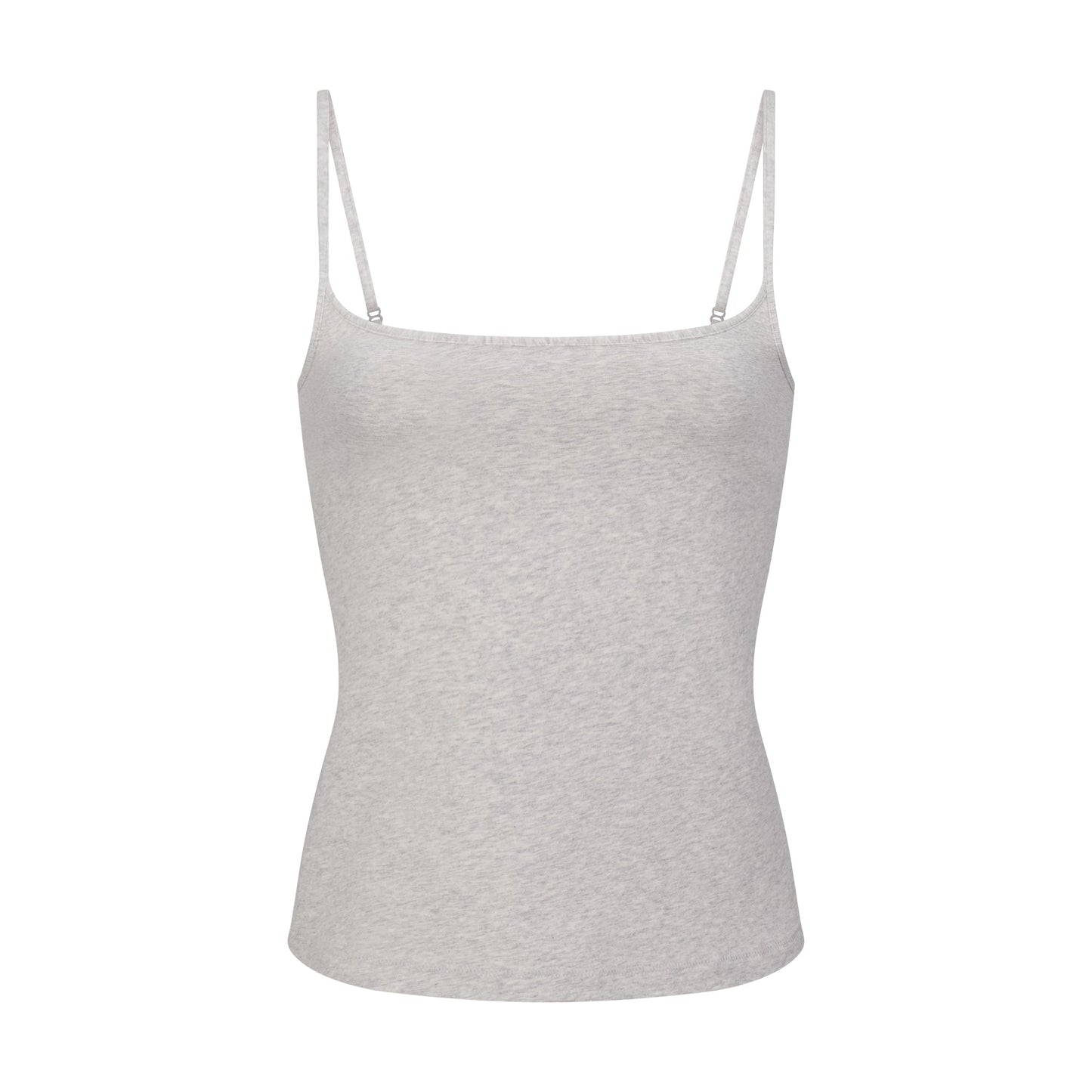 COTTON JERSEY SCOOP NECK CAMI | LIGHT HEATHER GREY
