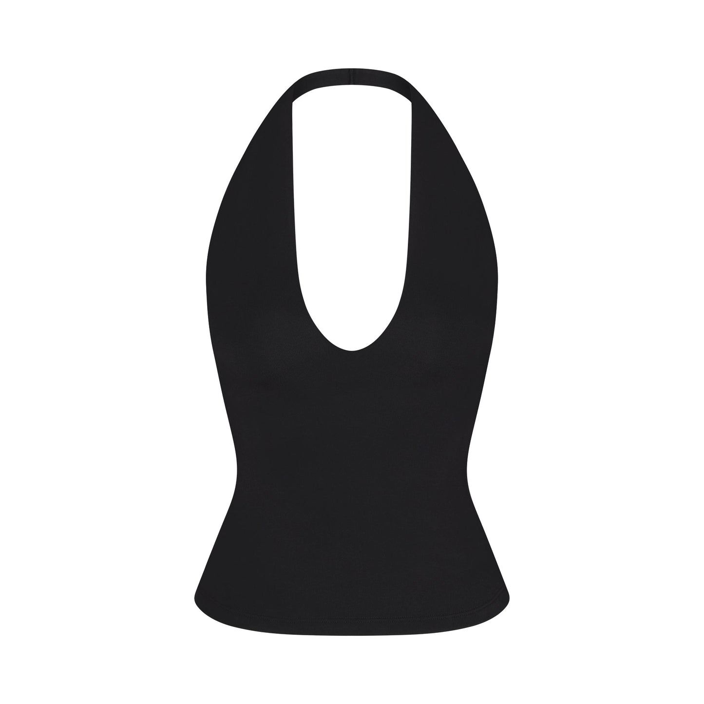SMOOTH LAYERS HALTER TOP | OBSIDIAN