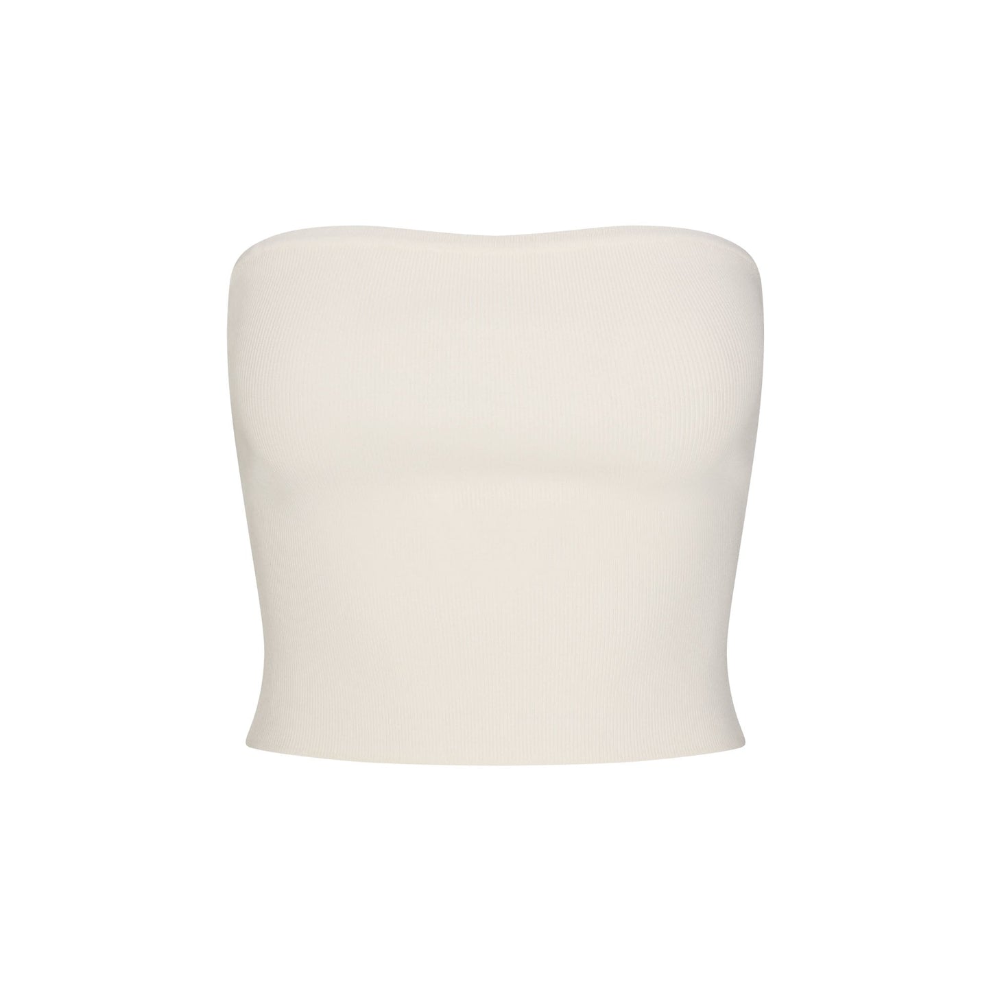 REFINED KNIT TUBE TOP | EGRET