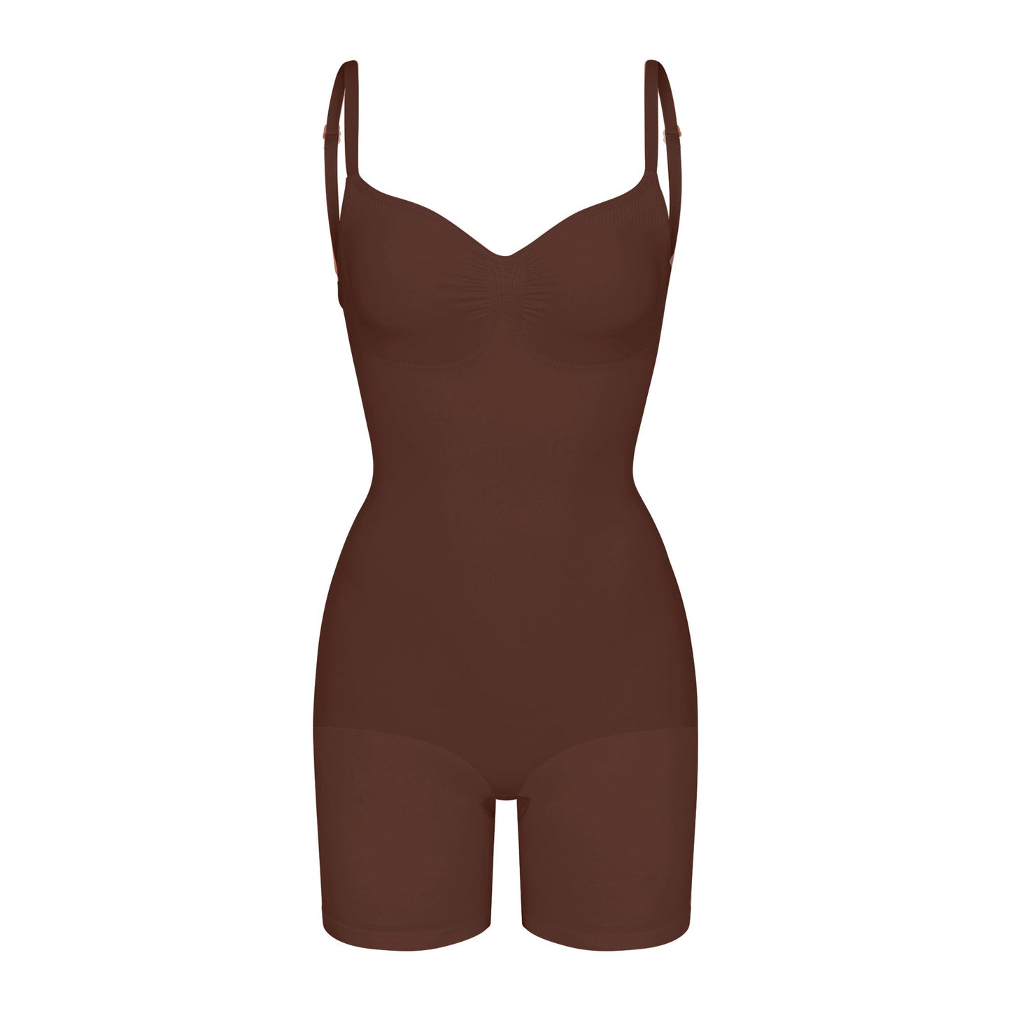 SEAMLESS SCULPT LOW BACK MID THIGH BODYSUIT | COCOA
