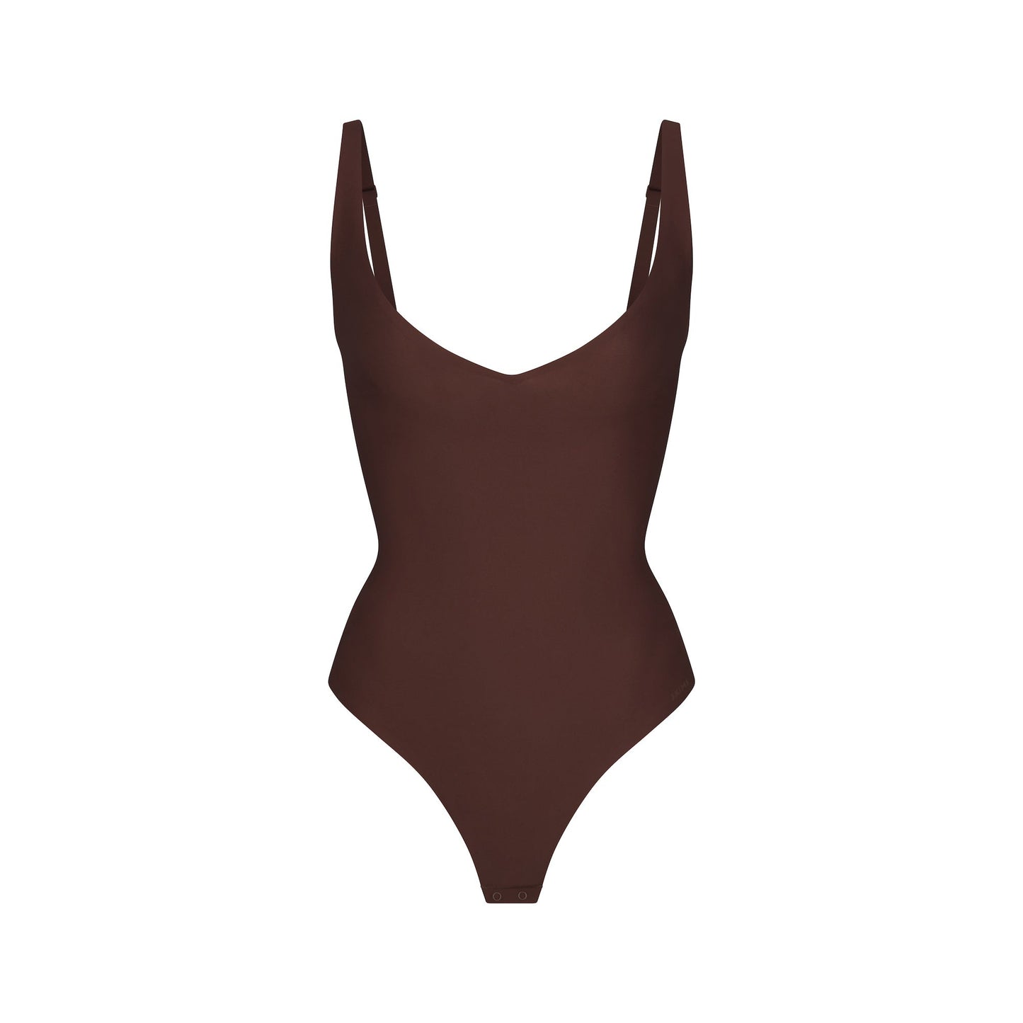 SKIMS BODY CORE SCULPT PLUNGE THONG BODYSUIT | COCOA