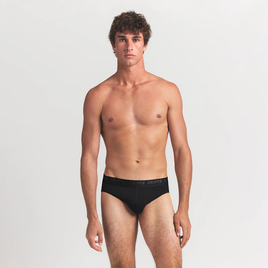SKIMS STRETCH MENS BRIEF 3-PACK | GUNMETAL MULTI