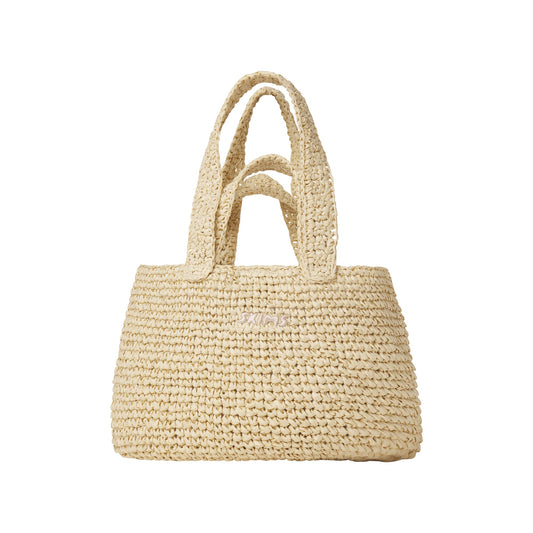 SKIMS ACCESSORIES RAFFIA MINI TOTE PAPER | NATURAL