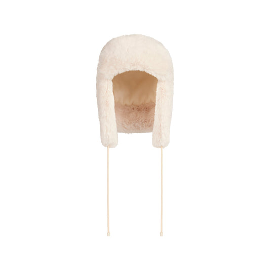 FAUX FUR TRAPPER HAT | EGRET