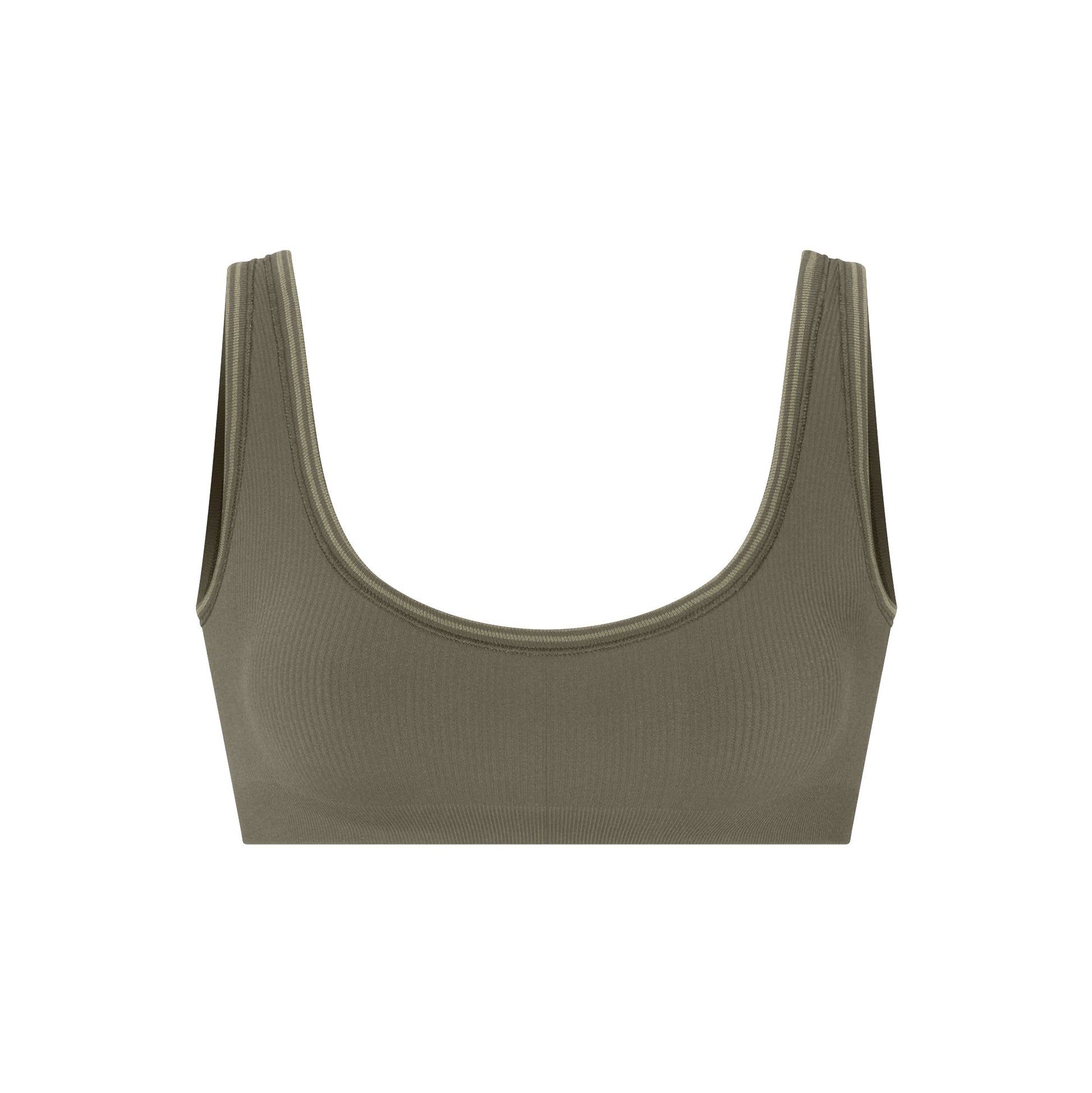 NikeSKIMS RIBBED SEAMLESS MICRO SCOOP BRA | DUSTY OAKMOSS