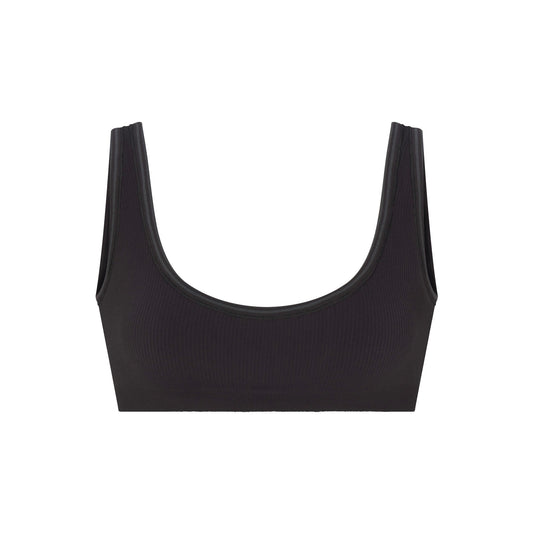 NikeSKIMS RIBBED SEAMLESS MICRO SCOOP BRA | OBSIDIAN
