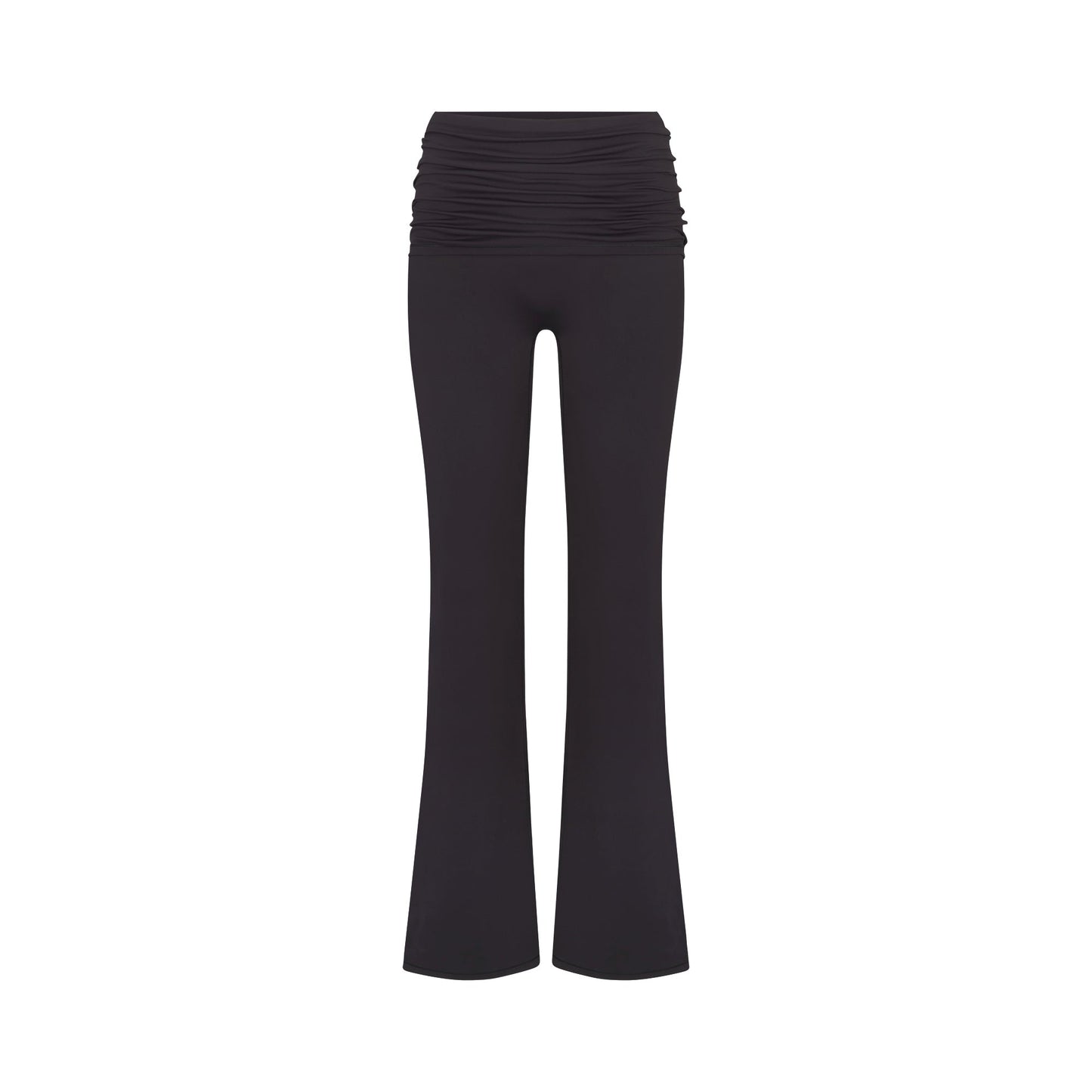 NikeSKIMS MATTE FOLDOVER SLIM FLARE LEGGING | OBSIDIAN