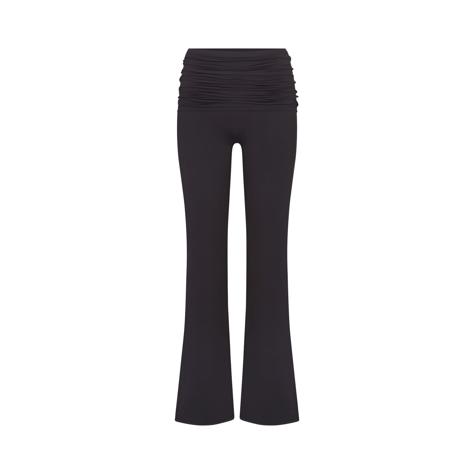 NikeSKIMS MATTE FOLDOVER SLIM FLARE LEGGING | OBSIDIAN