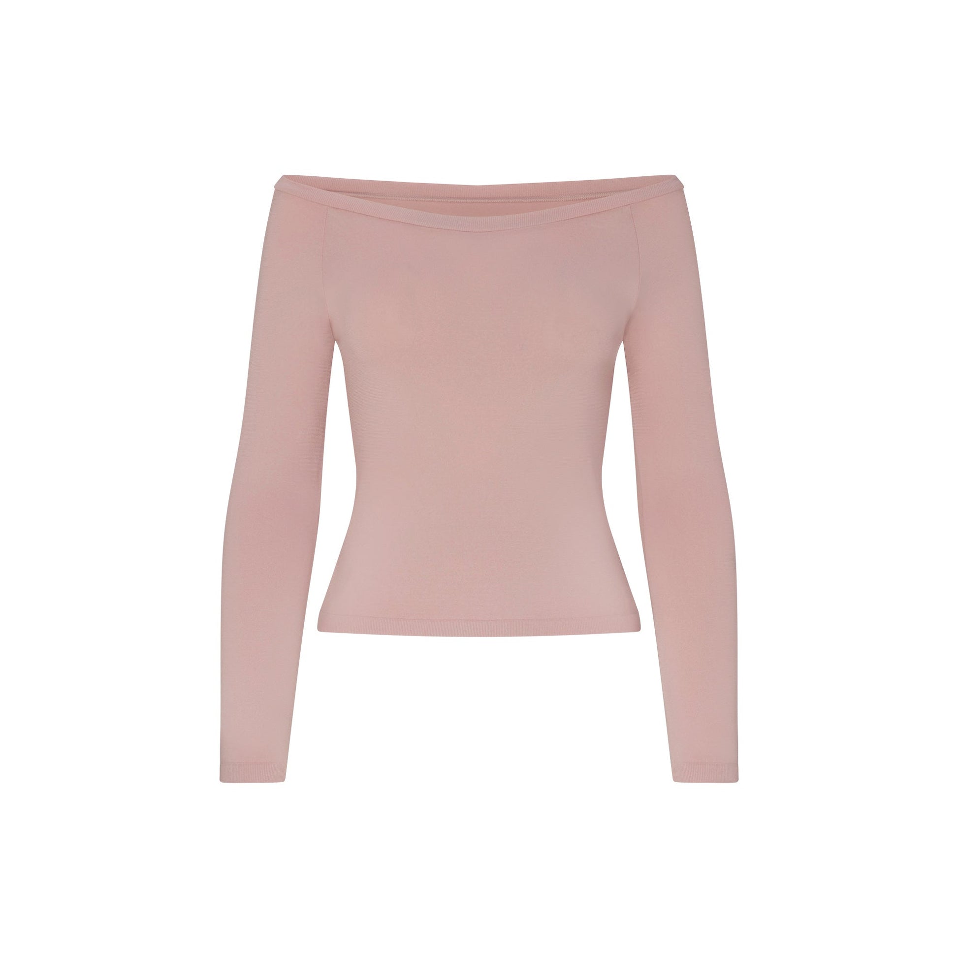 NikeSKIMS STRETCH KNIT LONG SLEEVE BOATNECK TOP | HIMALAYAN