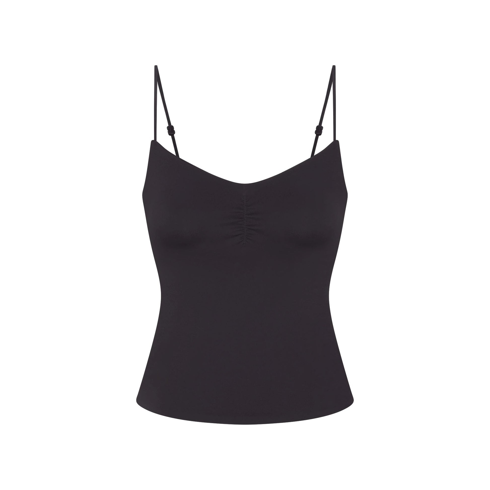 NikeSKIMS MATTE SHIRRED FRONT TANK | OBSIDIAN