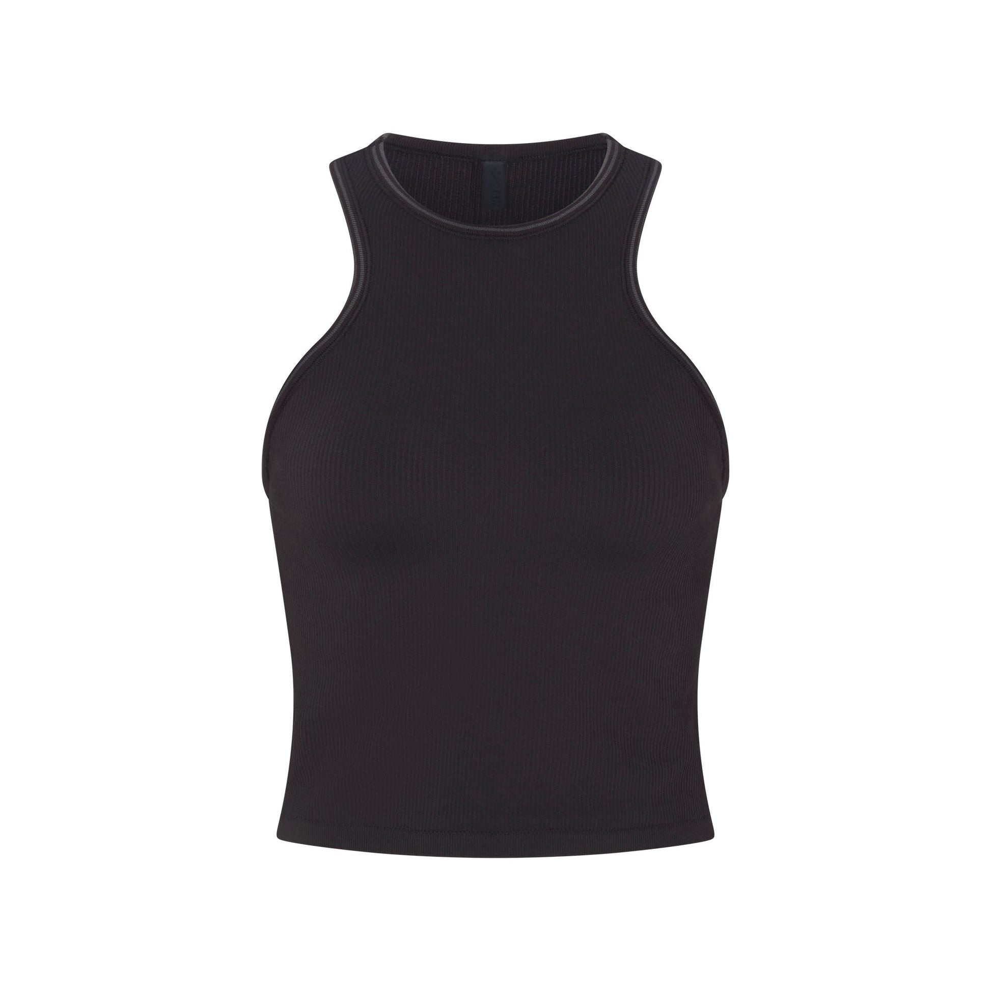 NikeSKIMS RIBBED SEAMLESS RACER FRONT TANK | OBSIDIAN