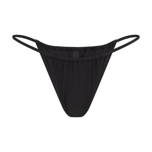 SIGNATURE SWIM STRING BIKINI BOTTOM | ONYX