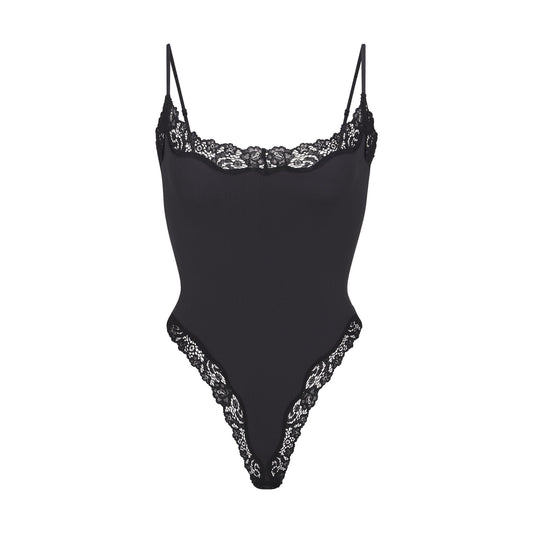 FITS EVERYBODY LACE CAMI BODYSUIT | ONYX