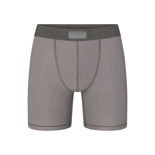 SKIMS COTTON MENS 5" BOXER BRIEF | WASHED GUNMETAL