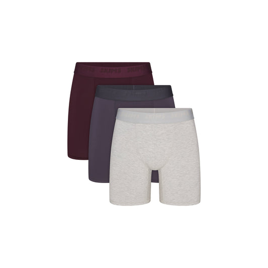 SKIMS STRETCH MENS 5" BOXER BRIEF 3-PACK | RAVEN MULTI