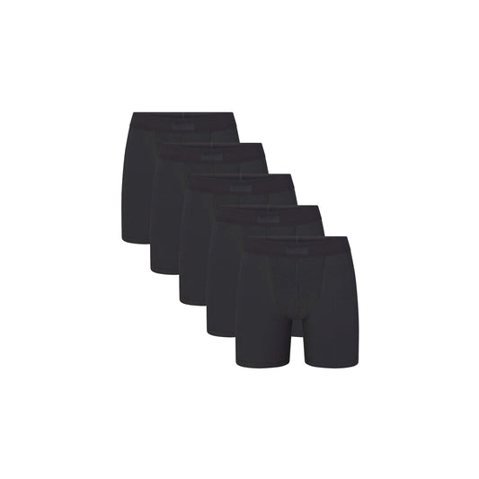 SKIMS COTTON MENS 5" BOXER BRIEF 5-PACK | ONYX