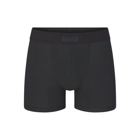 SKIMS COTTON MENS 3" BOXER BRIEF | ONYX